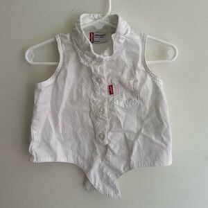 vintage Y2K toddler Levi’s white vest